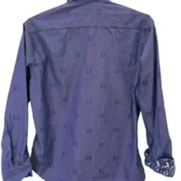 Marco Brunelli Long Sleeve Button Up Shirt‎ W/ Contrasting flip Cuffs Mens Sz XL - Picture 4 of 10